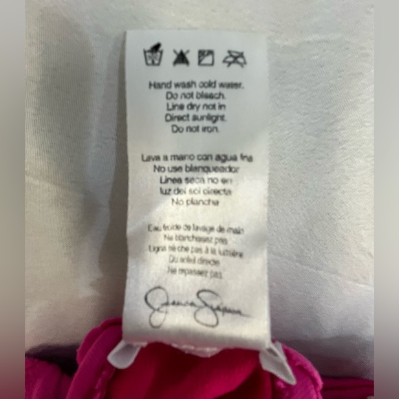 Jessica Simpson Pink Skirted One Piece Bathing Suit, Sz LG - Picture 11 of 13